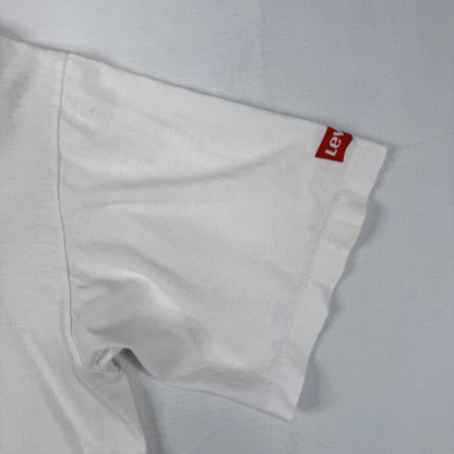 Vintage Levis Knitwear White T-Shirt Single Stitch Mens Large