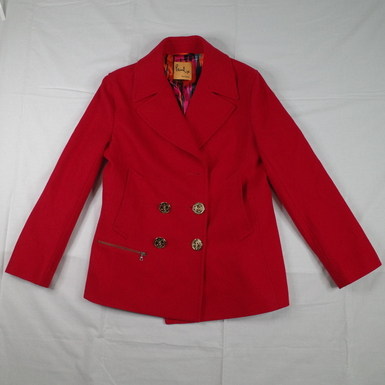 Paul Smith Paul X Red Jacket Satin Lined Womens Medium