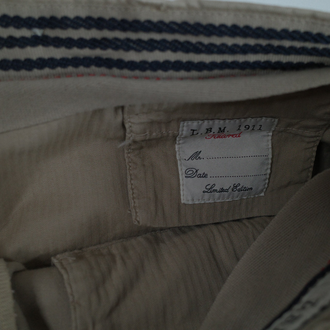 LBM 1911 Cotton Tailored Pants Trousers Regular Fit Size 54