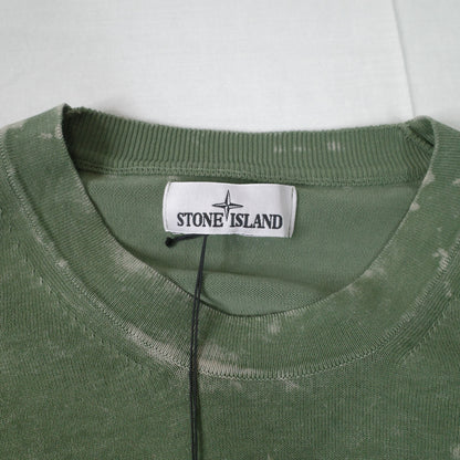 Stone Island OVD Acid Wash Green Thin Sweatshirt Crewneck XXL NWT