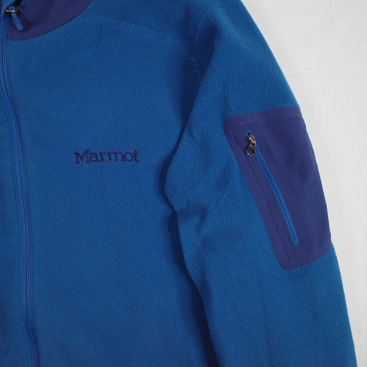 Marmot Fleece Jacket Polartec Full Zip Mens XL Blue Insulated Layer