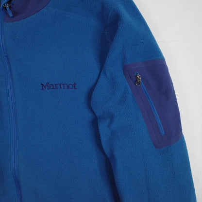 Marmot Fleece Jacket Polartec Full Zip Mens XL Blue Insulated Layer