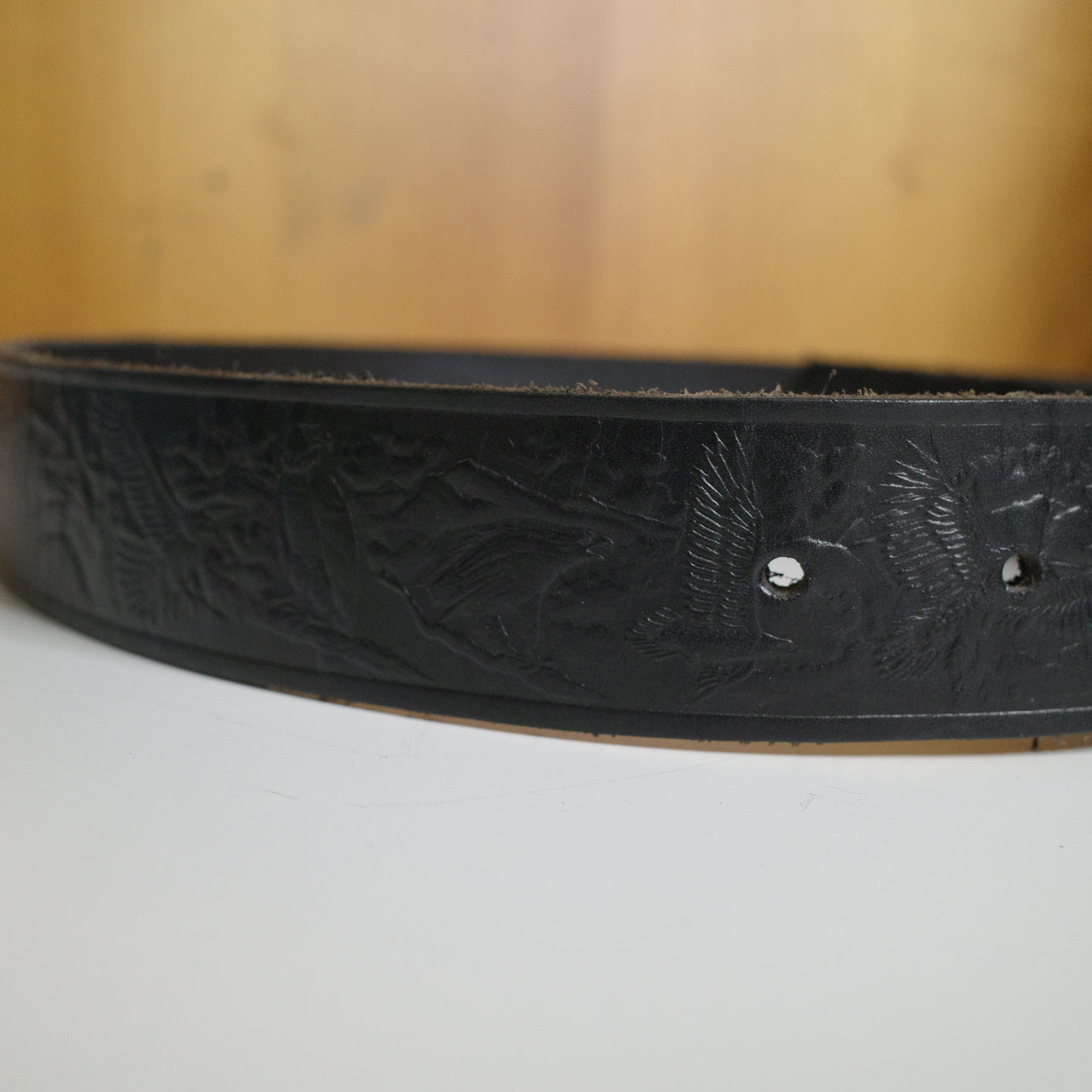 Harley Davidson 1989 Cycles Metal Belt Buckle USA Made Leather Embossed Belt Siskiyou