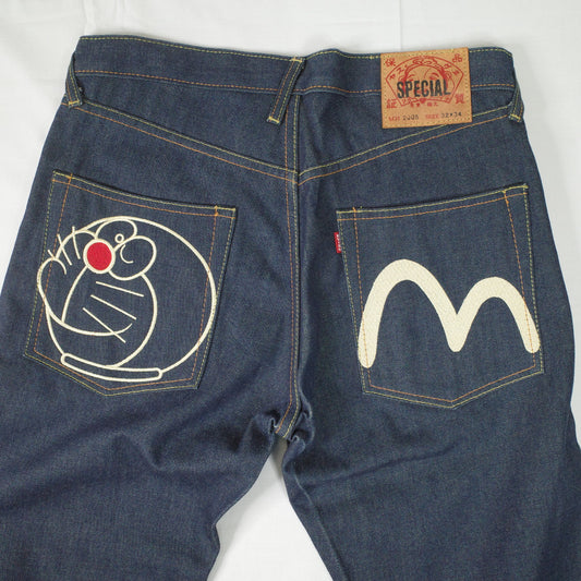 Evisu Jeans Custom Doraemon Embroidery (W34)