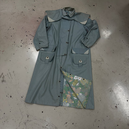 Dinkum Drovers Peter Stripes Drovers Coat Native Fauna Lined Teal Weatherproof Made In Australia Coat OS