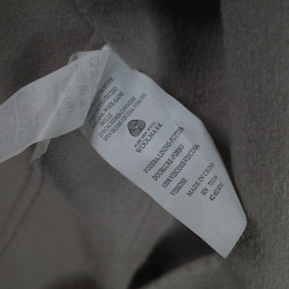 Max Mara Studio Light Brown Wool Shawl Coat Womens Tessuto Womens Large