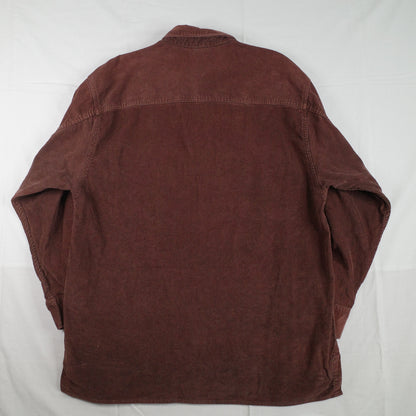 Lee Cord Button Up Long Sleeve Brown Shirt H.D Lee Company Mens Large