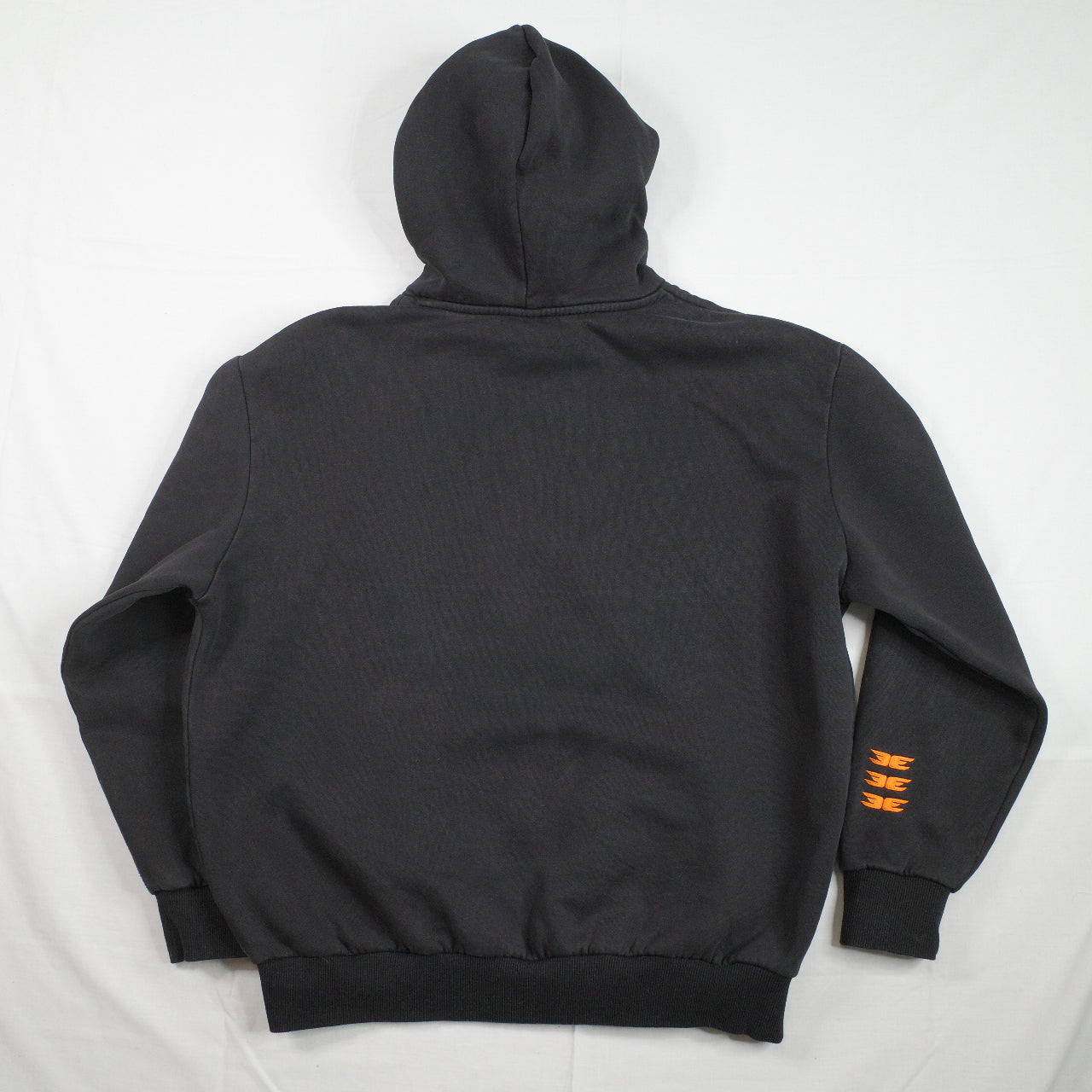 Elite Eleven Hoodie Orange Logo Black Hoodie Oversized Sweater Pullover Mens Small