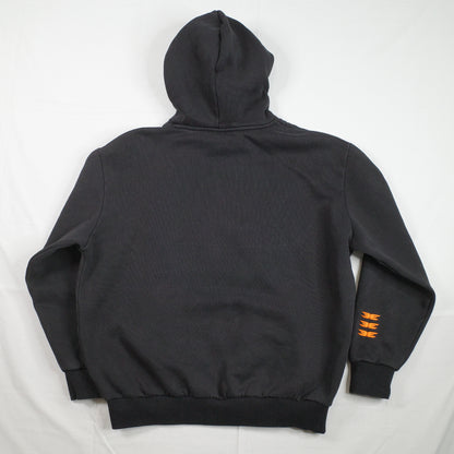 Elite Eleven Hoodie Orange Logo Black Hoodie Oversized Sweater Pullover Mens Small