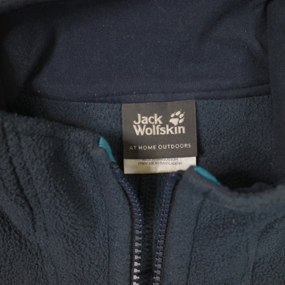 Jack Wolfskin Fleece Mens Medium Blue Nanuk 200 Paw Logo Jacket