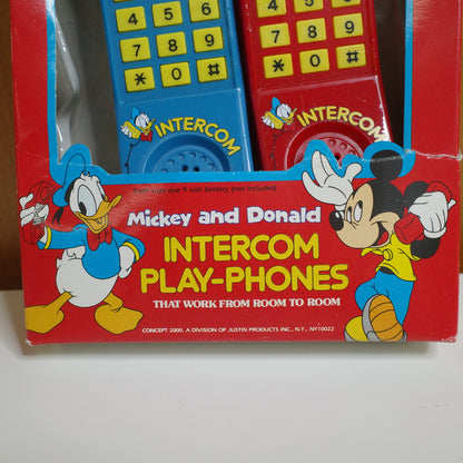 Vintage Mickey Mouse Donald Duck Intercom Play Phones Concept 2000