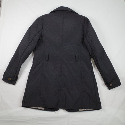 Max Mara Vintage Quilted Black Jacket Missing Buttoms Size 14