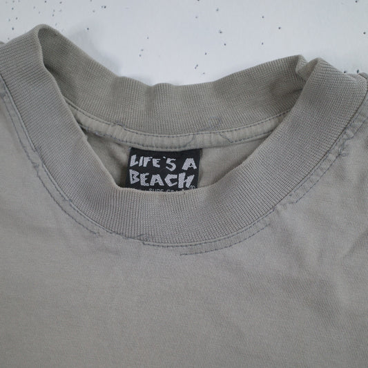 Vintage Lifes A Beach Bad Boy Club Shirt Size Medium Oversized Grey