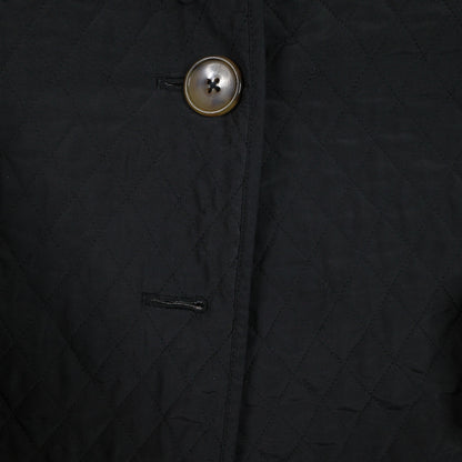 Max Mara Vintage Quilted Black Jacket Missing Buttoms Size 14