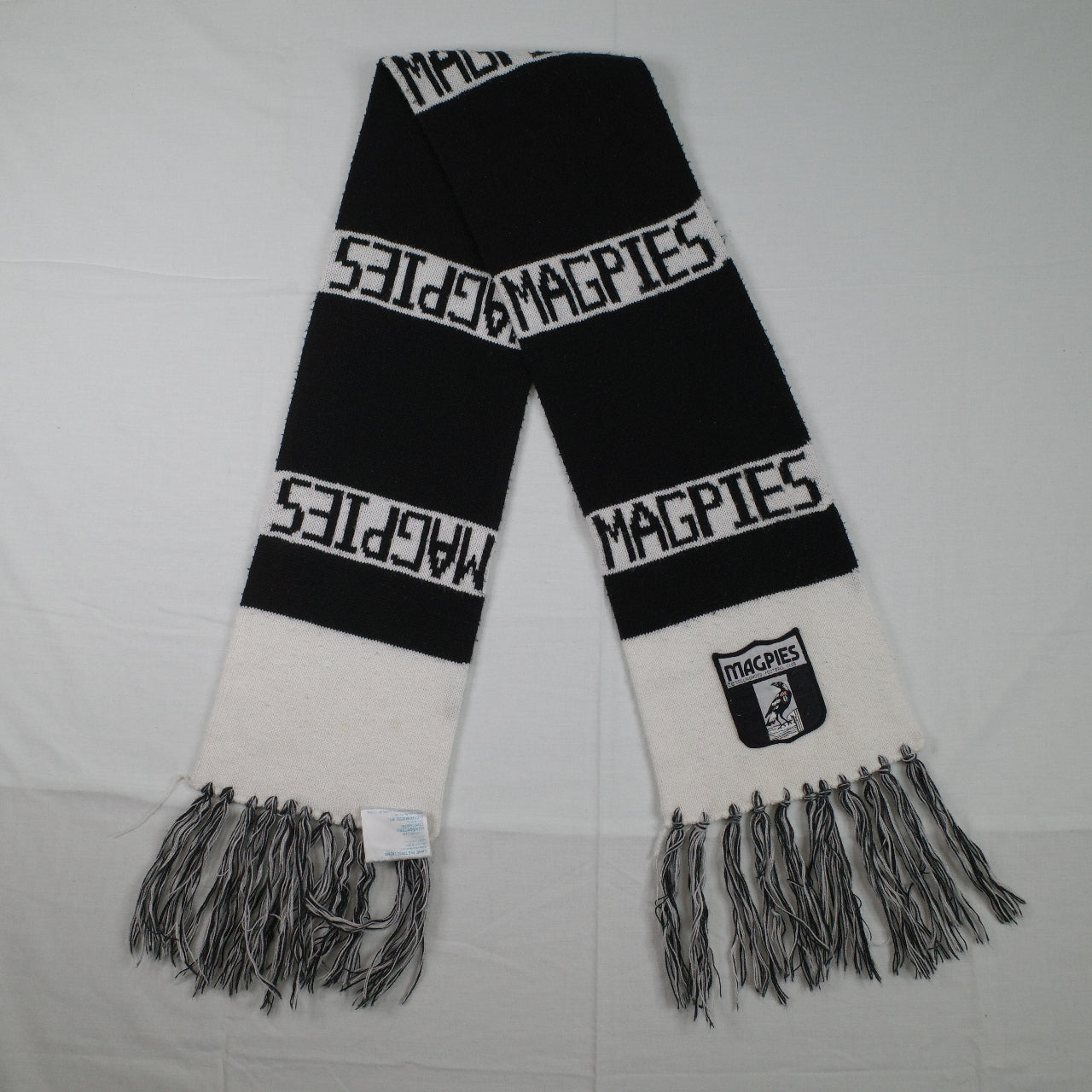 AFL Footy Magpies Heritage Emblem Bar Scarf Sekem