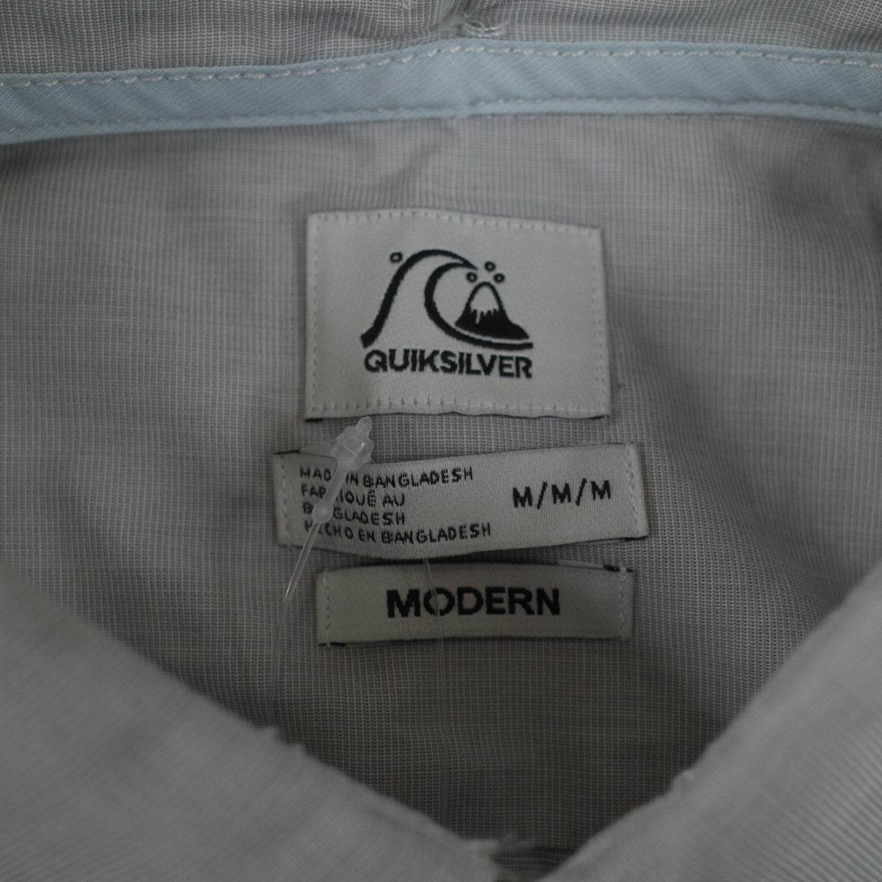 Quicksilver Wilsden Short Sleeve Button Up Shirt Grey Size Medium RRP $59 2015