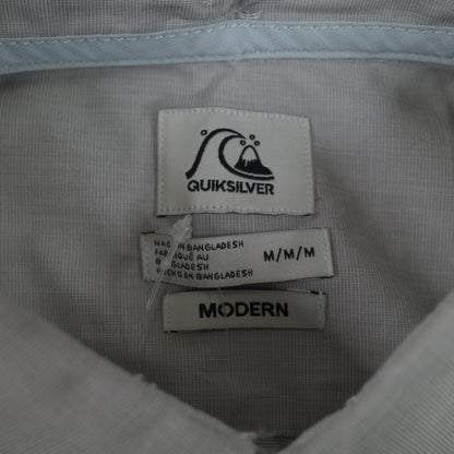 Quicksilver Wilsden Short Sleeve Button Up Shirt Grey Size Medium RRP $59 2015