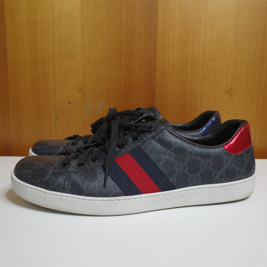 Gucci Ace Supreme GG Monogram Leather Shoes Trainers Sneakers Mens UK 11 US 12