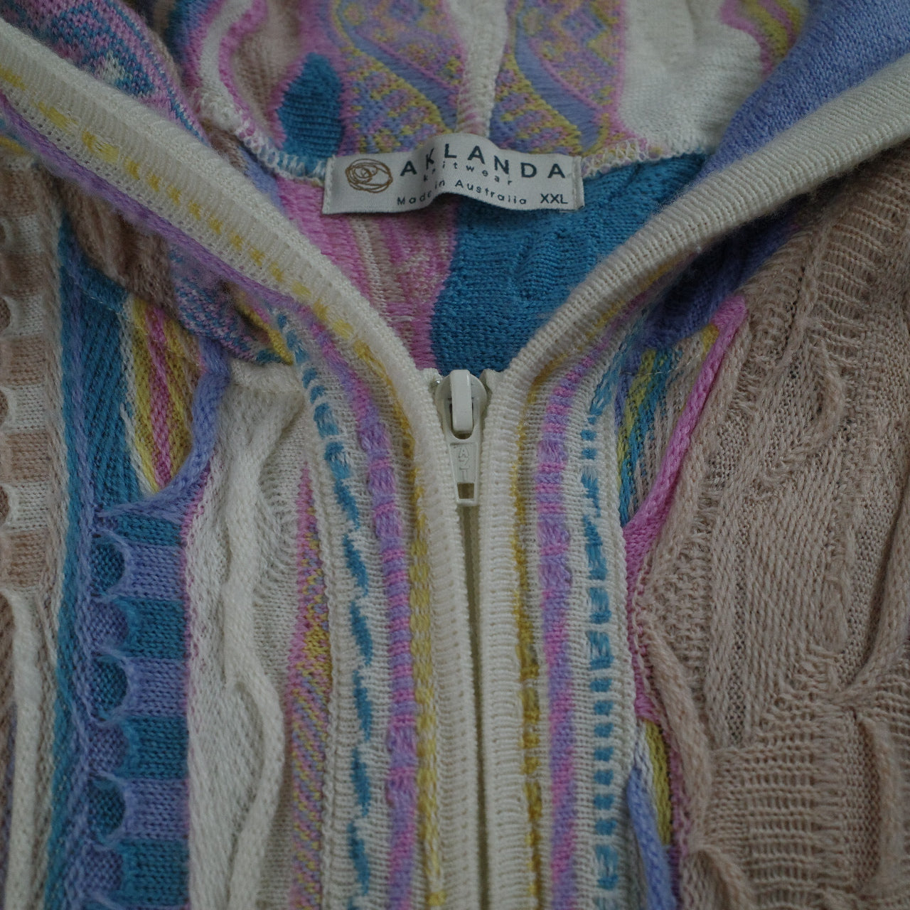 Aklanda Coogi Style Australia Made Sweater Full Zip Mens XL