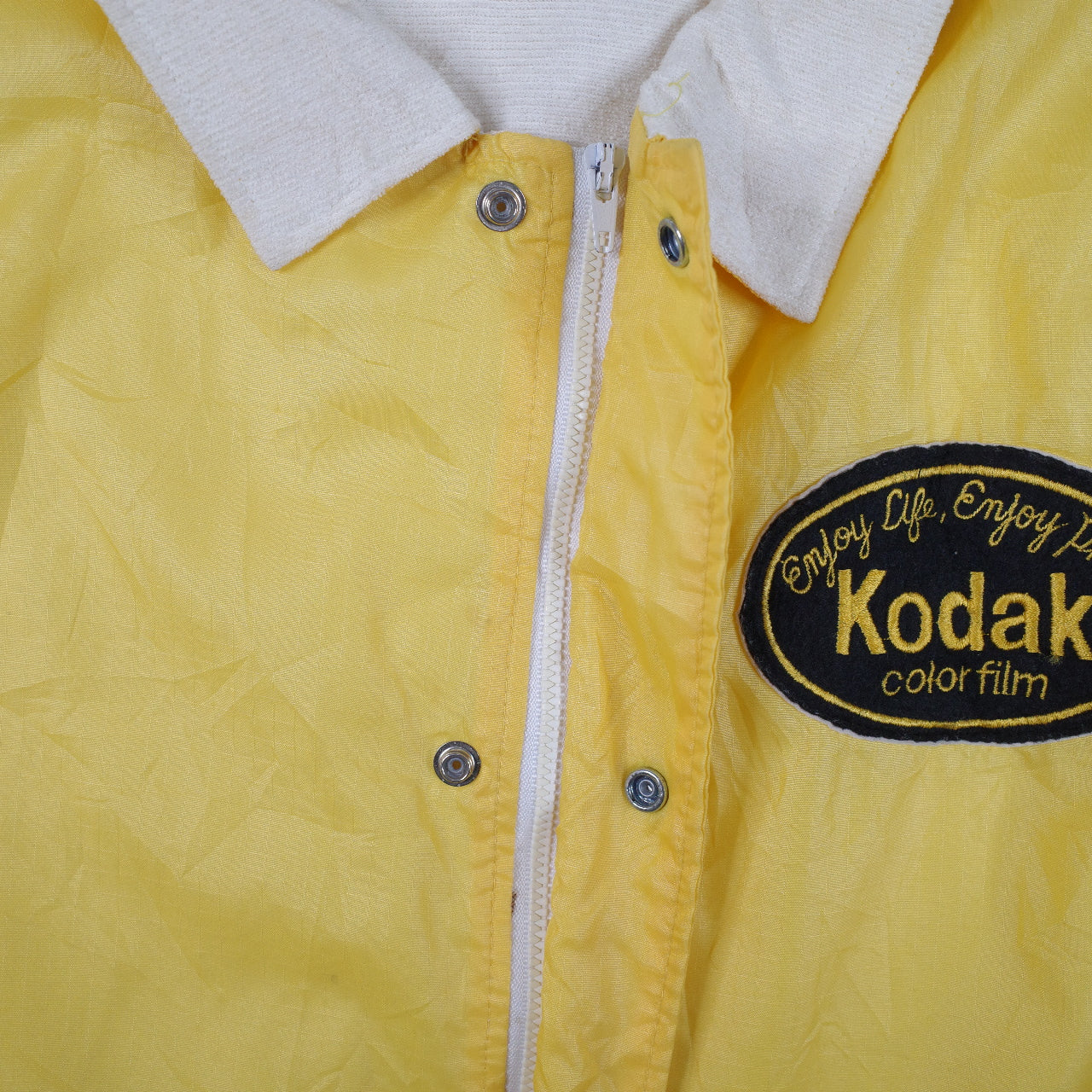 Vintage Kodak Colourfilm Yellow Bomber Worker Jacket Men's Medium Japan Fit