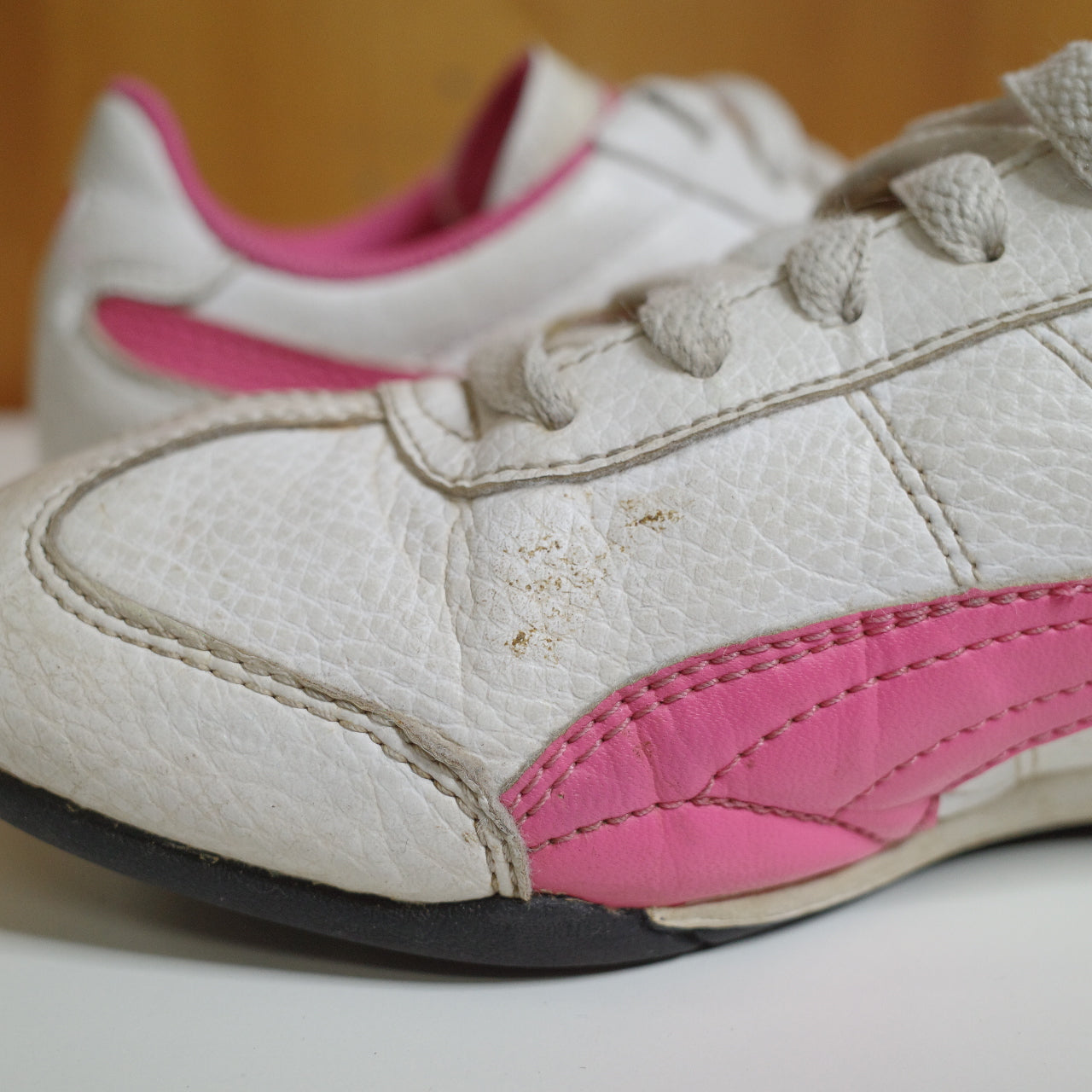 Vintage Puma Speedcat White Pink Womens Shoes 352984-06 UK2