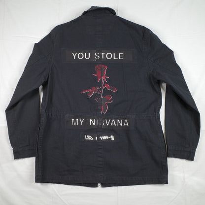 Ksubi Field Jacket You Stole My Nirvana Black Button Up Mens Large