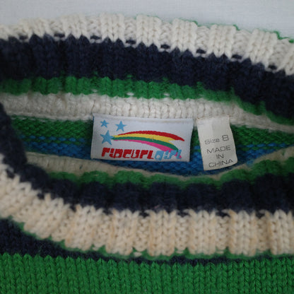 Vintage Rip Curl Girl Turtle Neck Knit Sweater Cardigan Womens 8