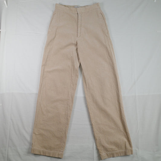 Ines De La Fressange Uniqlo Beige Cord Pants Womens 6