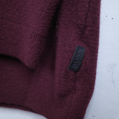 Hugo Boss Slim Fit  Wool Maroon Sweater Women's XXL