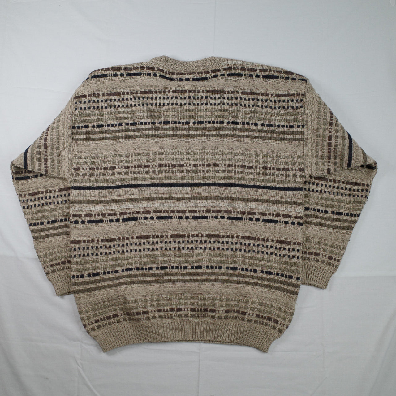Moda Agostini 3D Knit Wool Cable Sweater Pullover Coogi Style Size 22