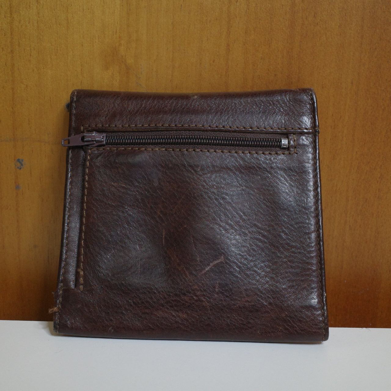 Vintage Oroton Leather Dark Tan Made In Australia Wallet