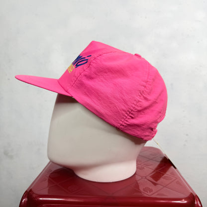 Vintage Nylon Tasmania Neon Pink Snapback Cap