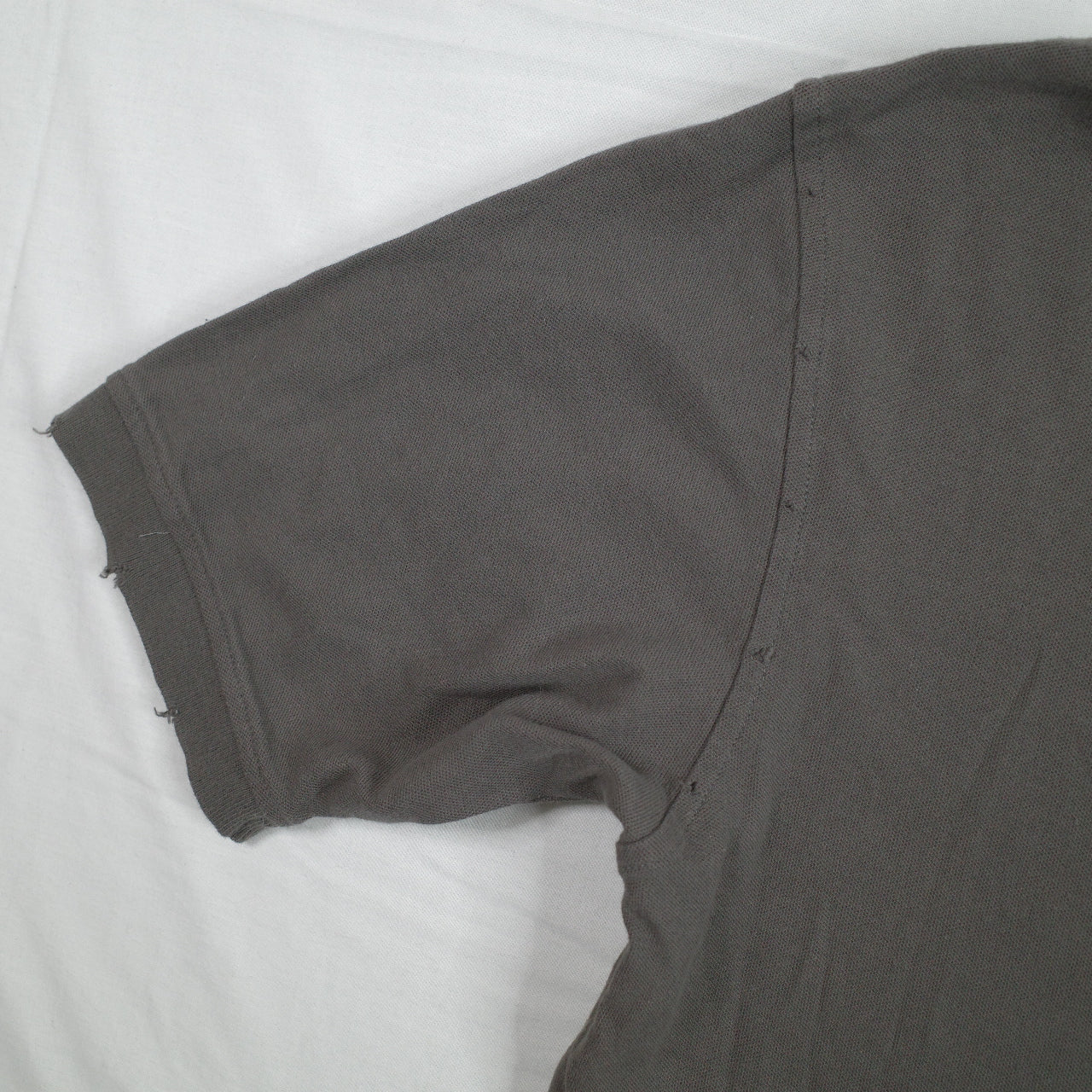 Vintage Converse Distressed Dark Grey Mens Short Sleeve Polo Medium New