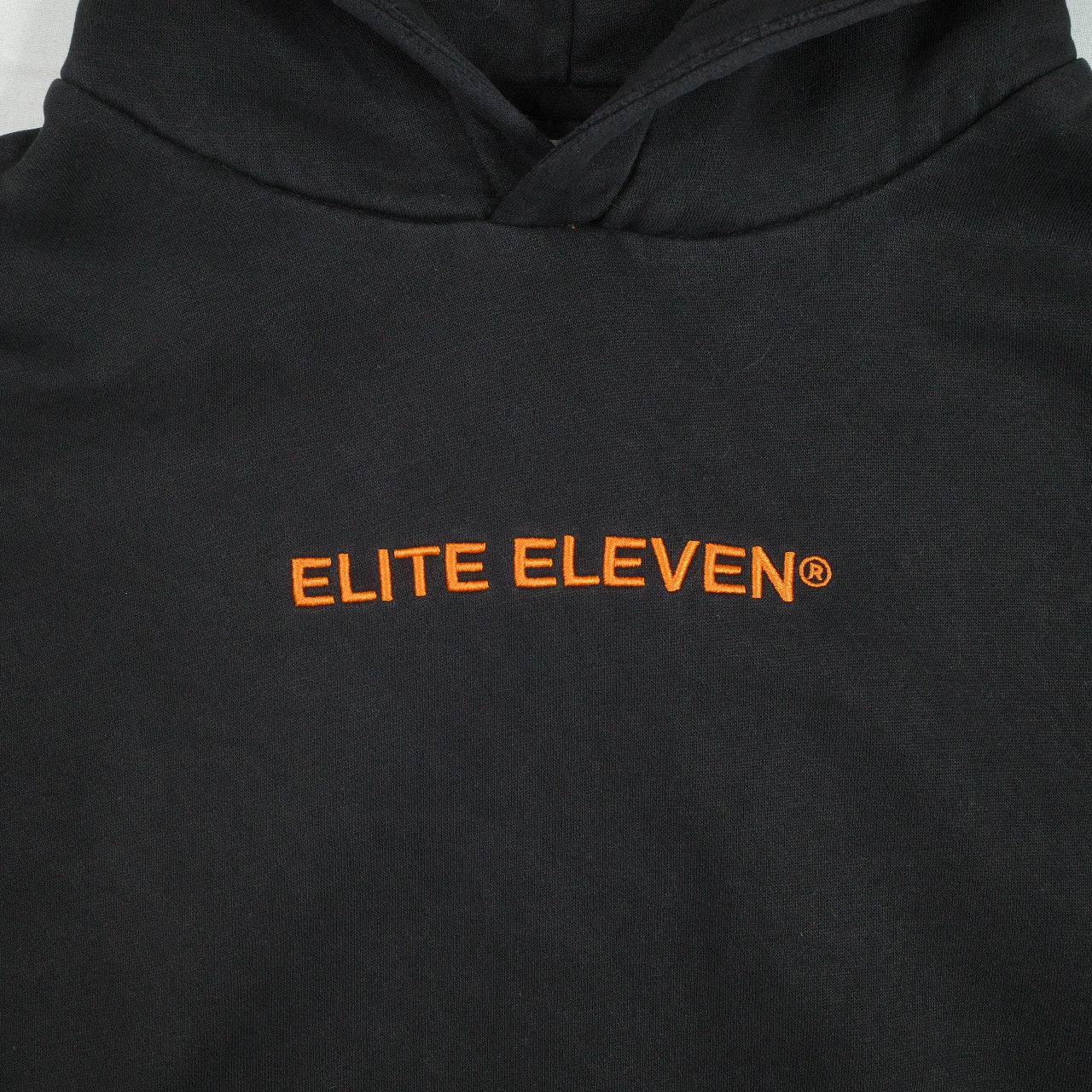 Elite Eleven Hoodie Orange Logo Black Hoodie Oversized Sweater Pullover Mens Small