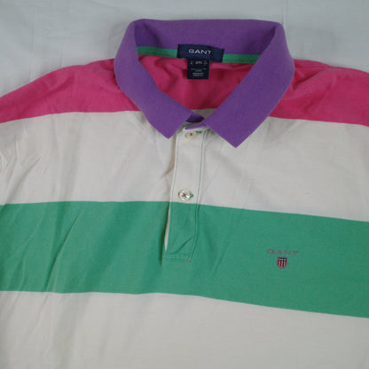 Gant Reg Fit Shield Short Sleeve Multicolored Polo Shirt Mens 2XL XXL