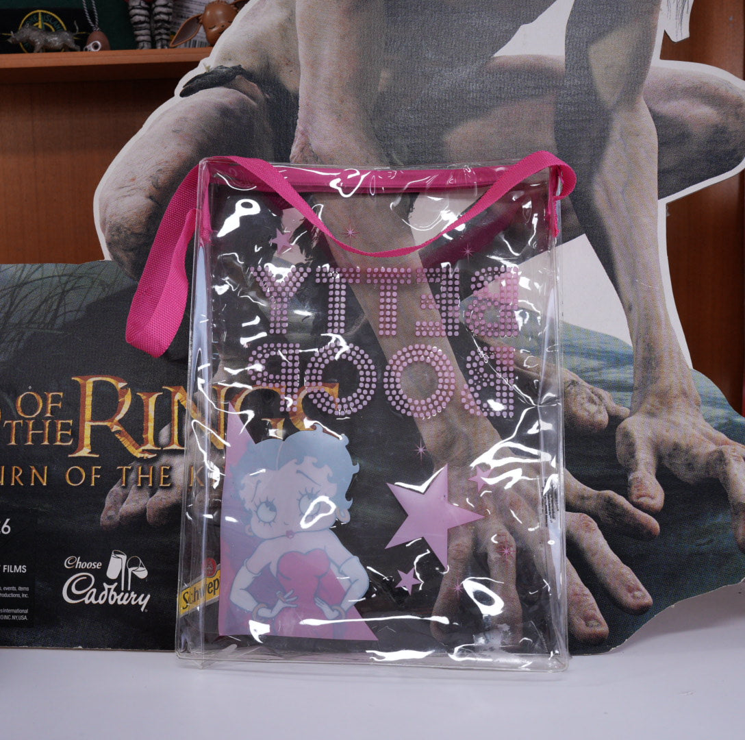 Betty Boop Clear Vinyl Hot Topic 2008 Clear Y2K Strap Tote Bag