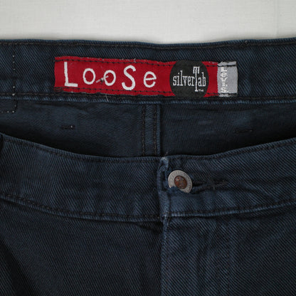 Vintage Levis Silvertab Jeans Denim Loose Dark Wash US Made W42 L32