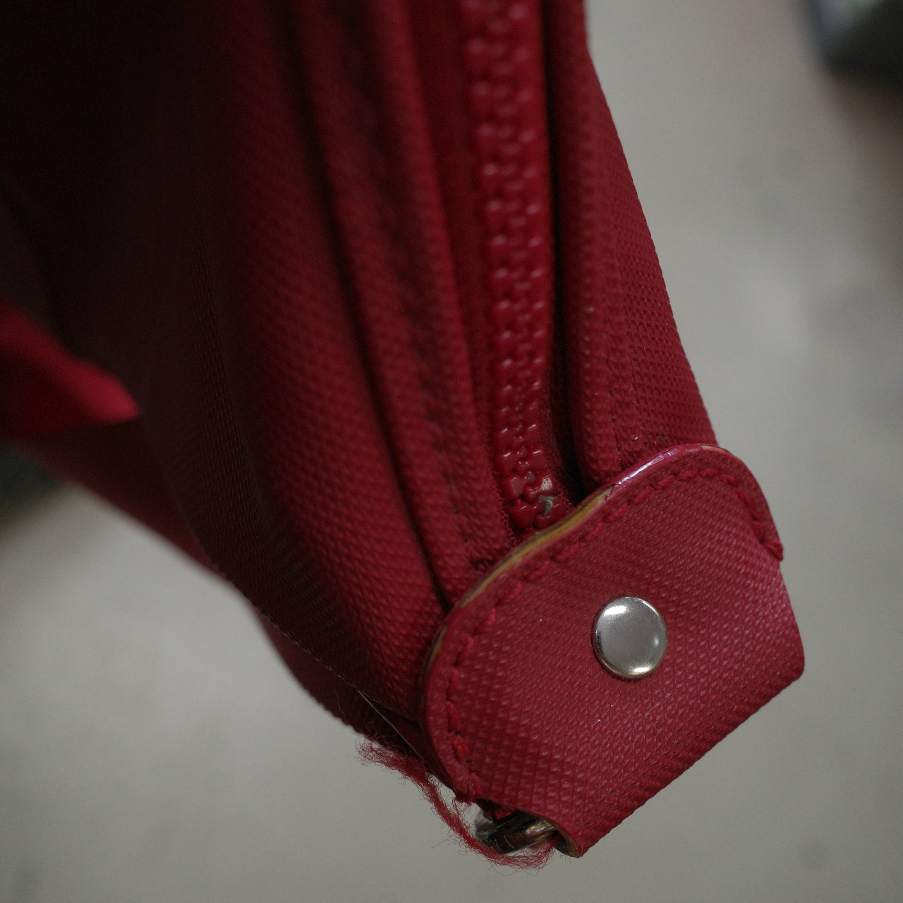 Lacoste Shoulder Bag Hobo Bag Red Leather