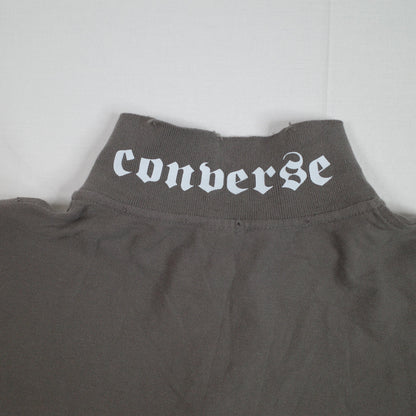 Vintage Converse Distressed Dark Grey Mens Short Sleeve Polo Medium New