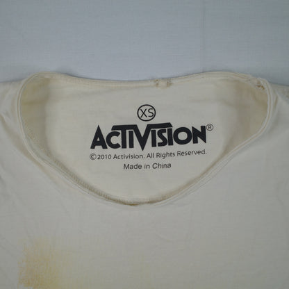 Activision Call Of Duty Modern Warfare 2 Mens T Shirt Short Sleeve Cream XS
