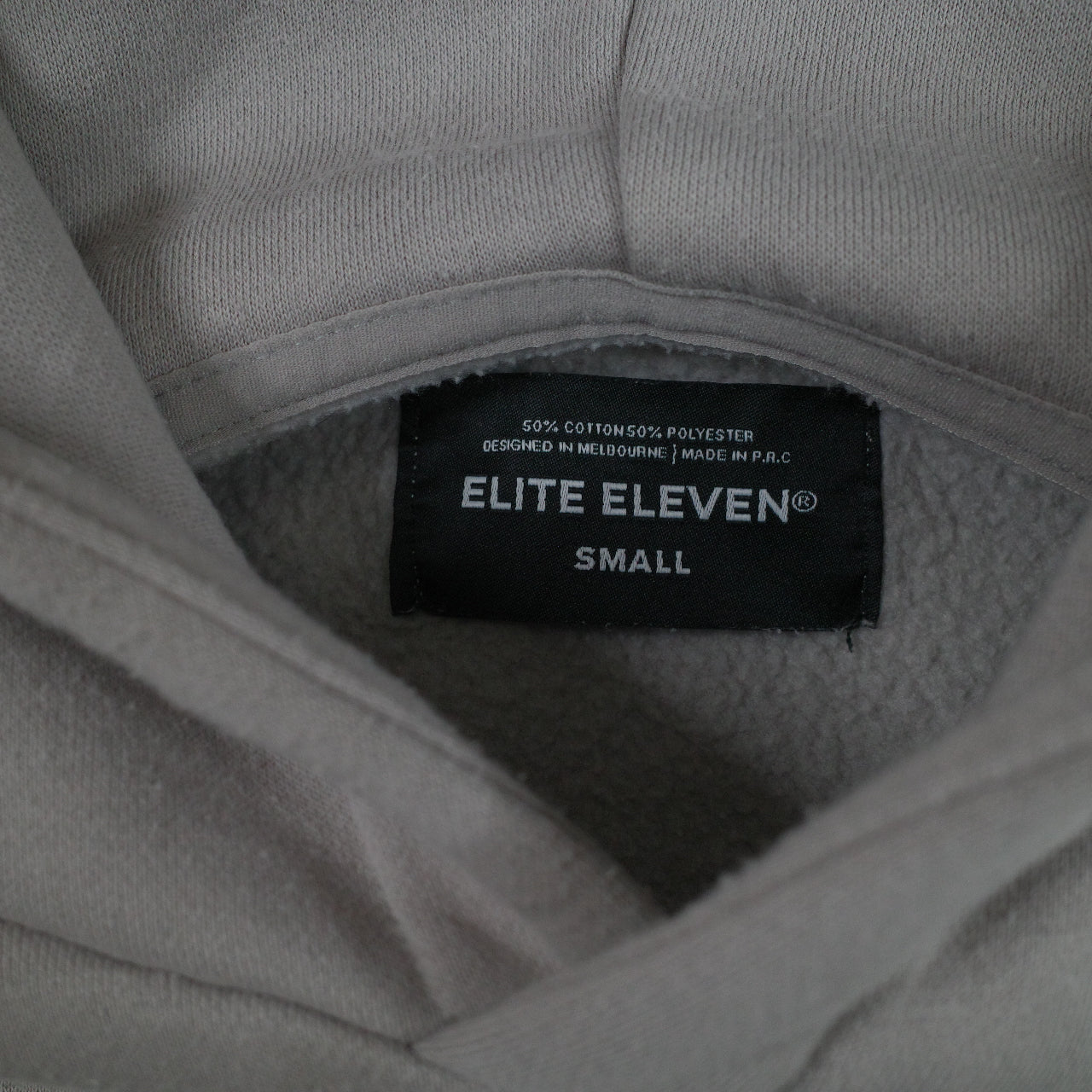 Elite Eleven Light Brown Hoodie Oversized Sweater Pullover Mens Small