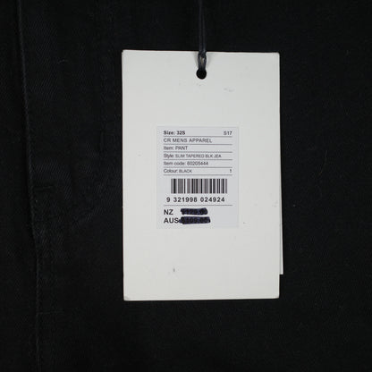 Country Road Denim Black Jeans Slim Tapered W32 L32 NEW RRP:$109