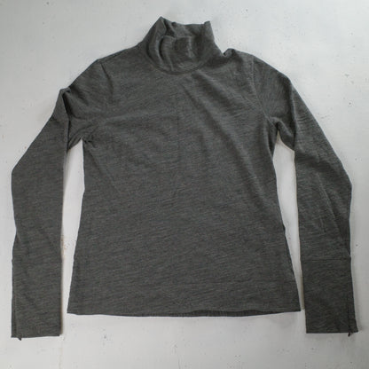 Jil Sander Mock Neck Grey Turtleneck Sweater Jumper Size 42