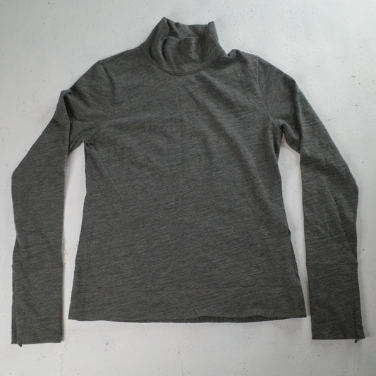 Jil Sander Mock Neck Grey Turtleneck Sweater Jumper Size 42