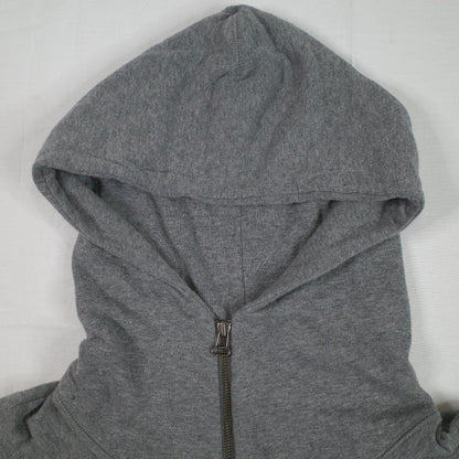 T By Alexander Wang Gray Hoodie Sweater Jacket Unhemmed Sleeves Womens Small
