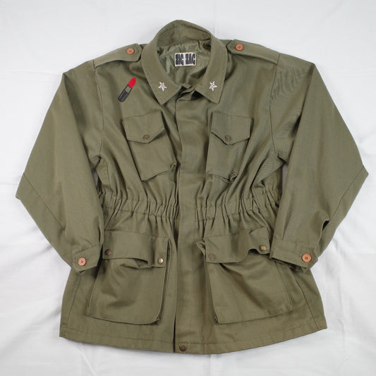 Zig Zag Army Jacket Green Medium