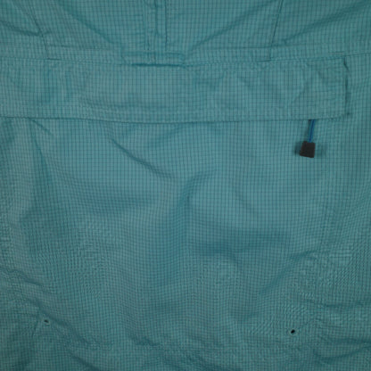 Nike ACG Grid Rip Stop Teal Kangaroo Half Zip Hooded Jacket Mens Medium