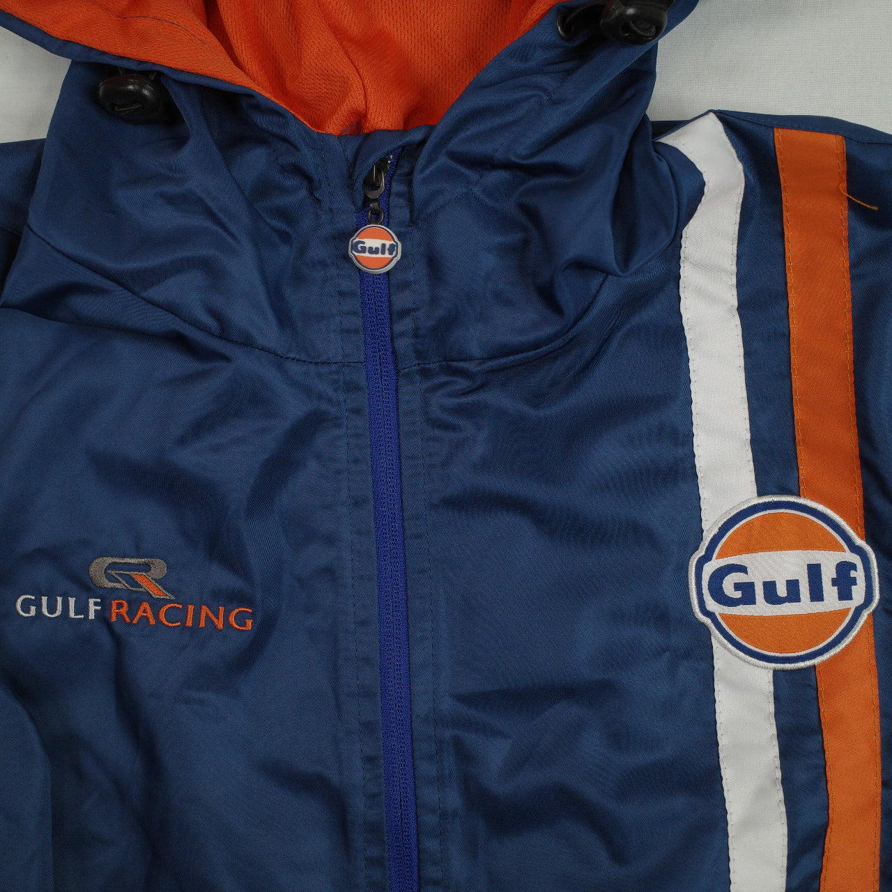 Gulf Racing 50th Anniversary Le Mans Win Striped Jacket Blue Mens Small