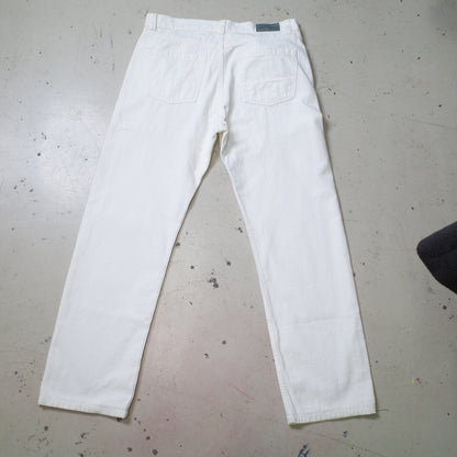 Kenzo Homme White Jeans Pants Made In Italy Waist 36 Length 34