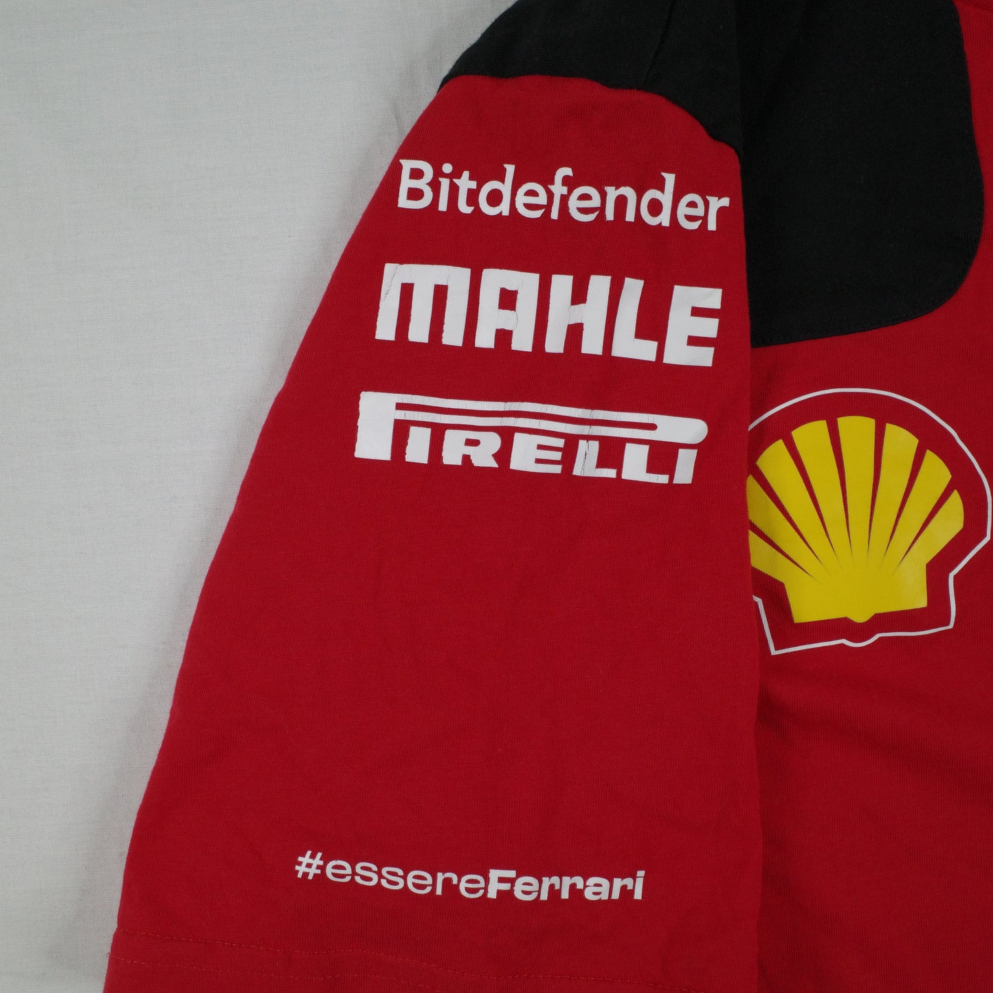 PUMA Scuderia Ferrari Drivers Logo Crew Neck Short Sleeve T-Shirt Mens Small